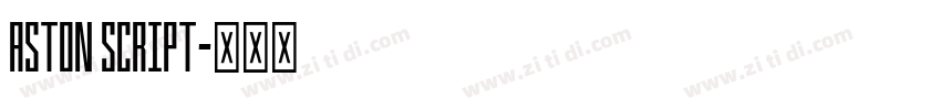 Aston Script字体转换
